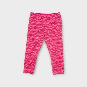 Ivivva By Lululemon Geo Shape Pattern Pink Cropped Leggings